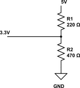 Resistor network - 5v to 3.3v
