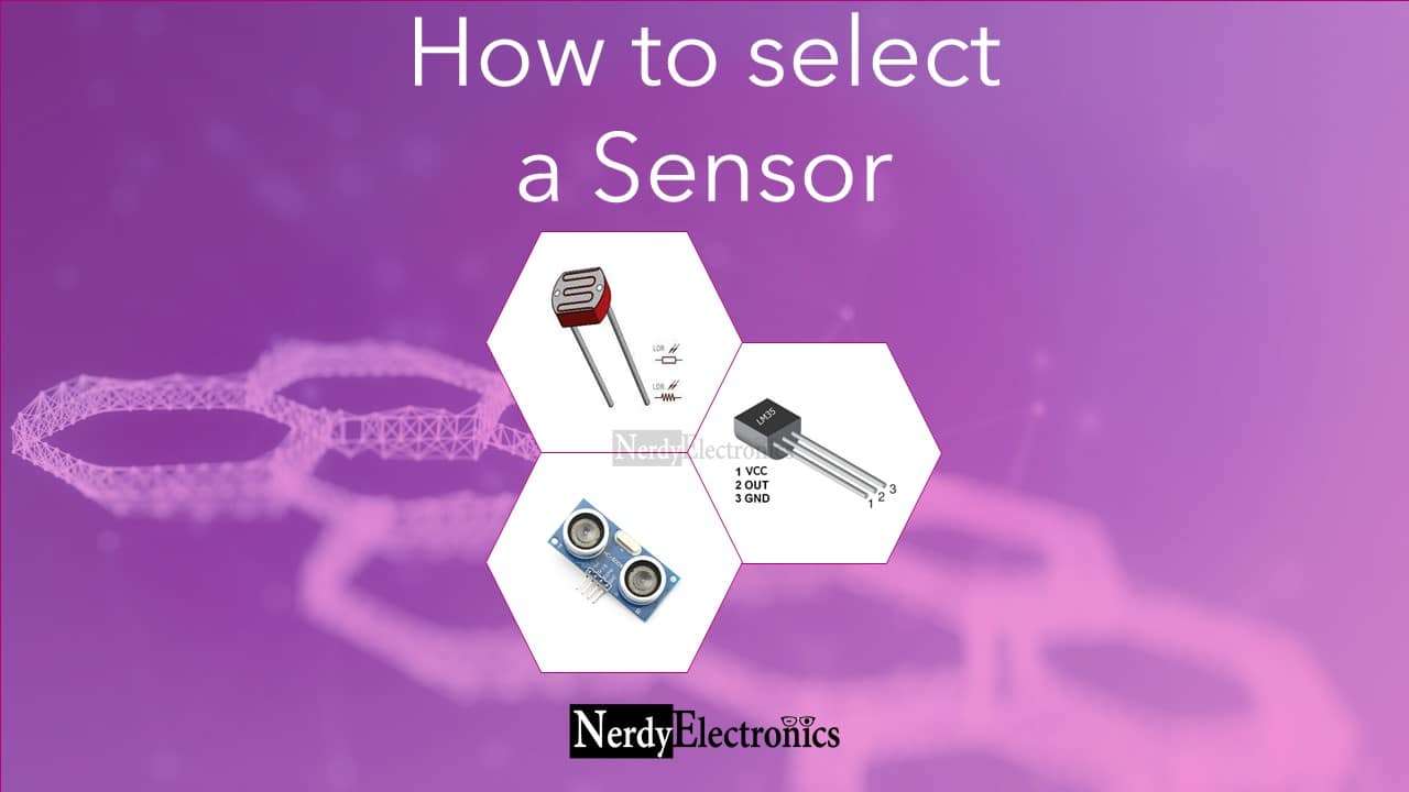 Three sensor types displayed: photoresistor (LDR), transistor output sensor (TO-92 package), and ultrasonic distance sensor …