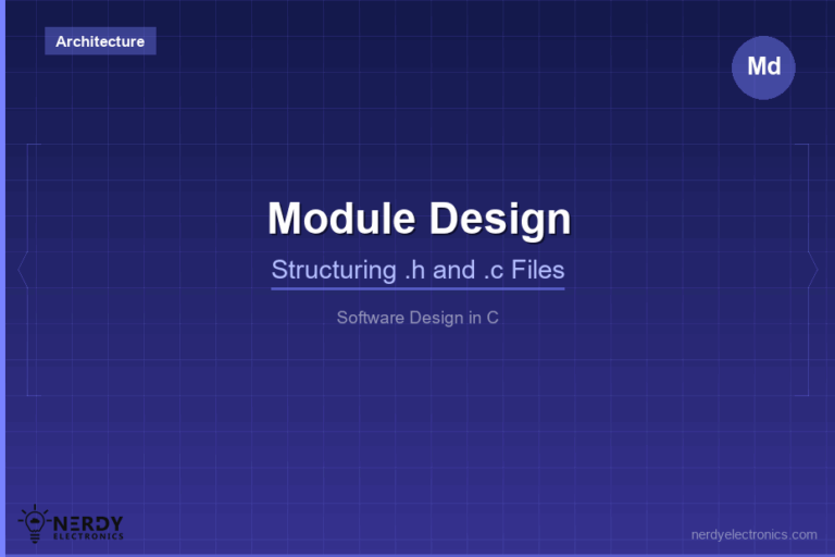 Module Design in Embedded C — Structuring .h and .c Files